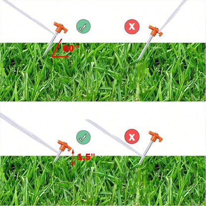 20 Pack Tent Stakes Heavy Duty, 10.25 Inch Yard Stakes Non-Rust Metal Tent Pegs Ground Stakes Tent Spikes For Camping Patio, Garden, Canopies, Grassland, Outdoor, Orange