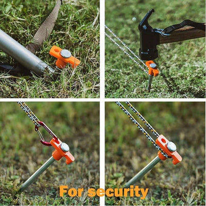 20 Pack Tent Stakes Heavy Duty, 10.25 Inch Yard Stakes Non-Rust Metal Tent Pegs Ground Stakes Tent Spikes For Camping Patio, Garden, Canopies, Grassland, Outdoor, Orange