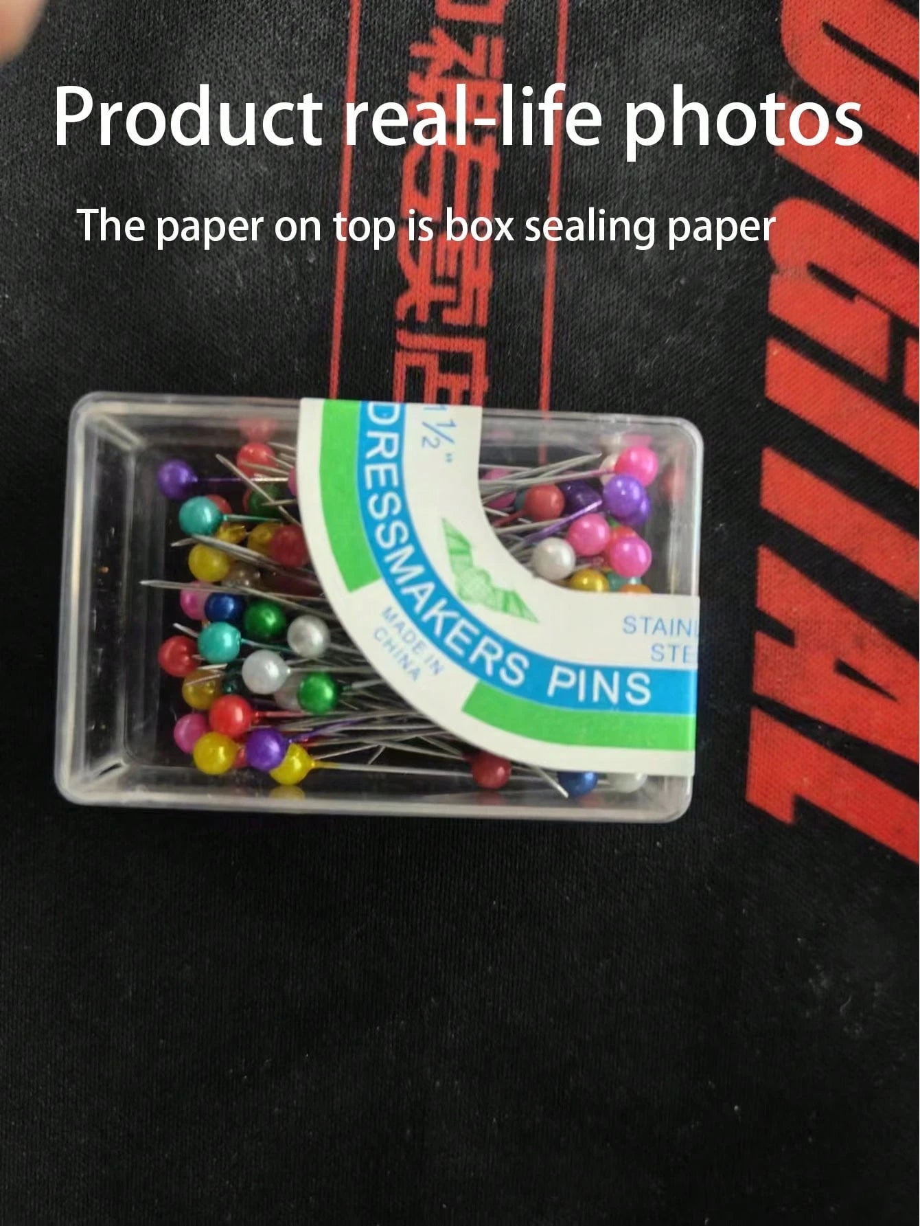200/100pcs Faux Pearl Decorated DIY Pins, Pearlescent Positioning Pins, DIY Handmade Fixing Pins, Colorful Head Pins, Clothing Accessories, Sewing Supplies