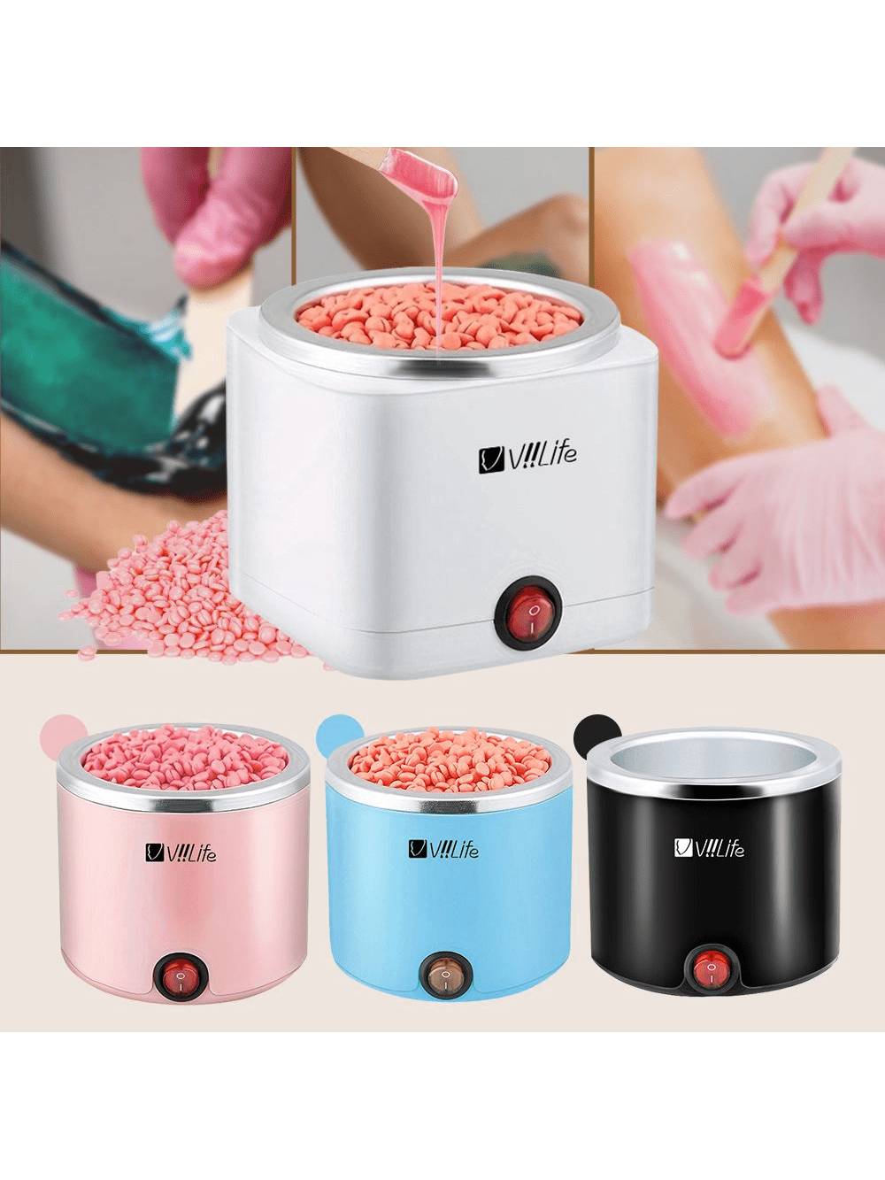 200cc Wax Heater Warmer Hair Removal Machine For Hand Foot Body SPA Epilator Paraffin Wax Pot