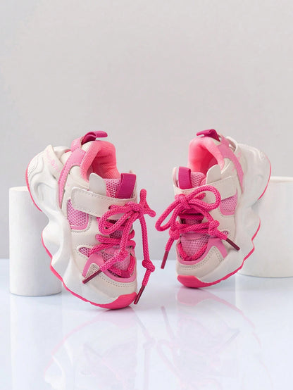 2024 Spring New Fashion Children's Chunky Shoes For Boys, Breathable Girls' Mesh Running Shoes