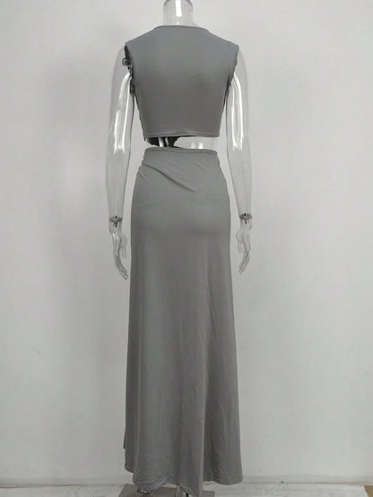 2025 Summer New Fashion Women's Sexy Strapless Slim-Fit Solid Color Sheer Mesh Dress