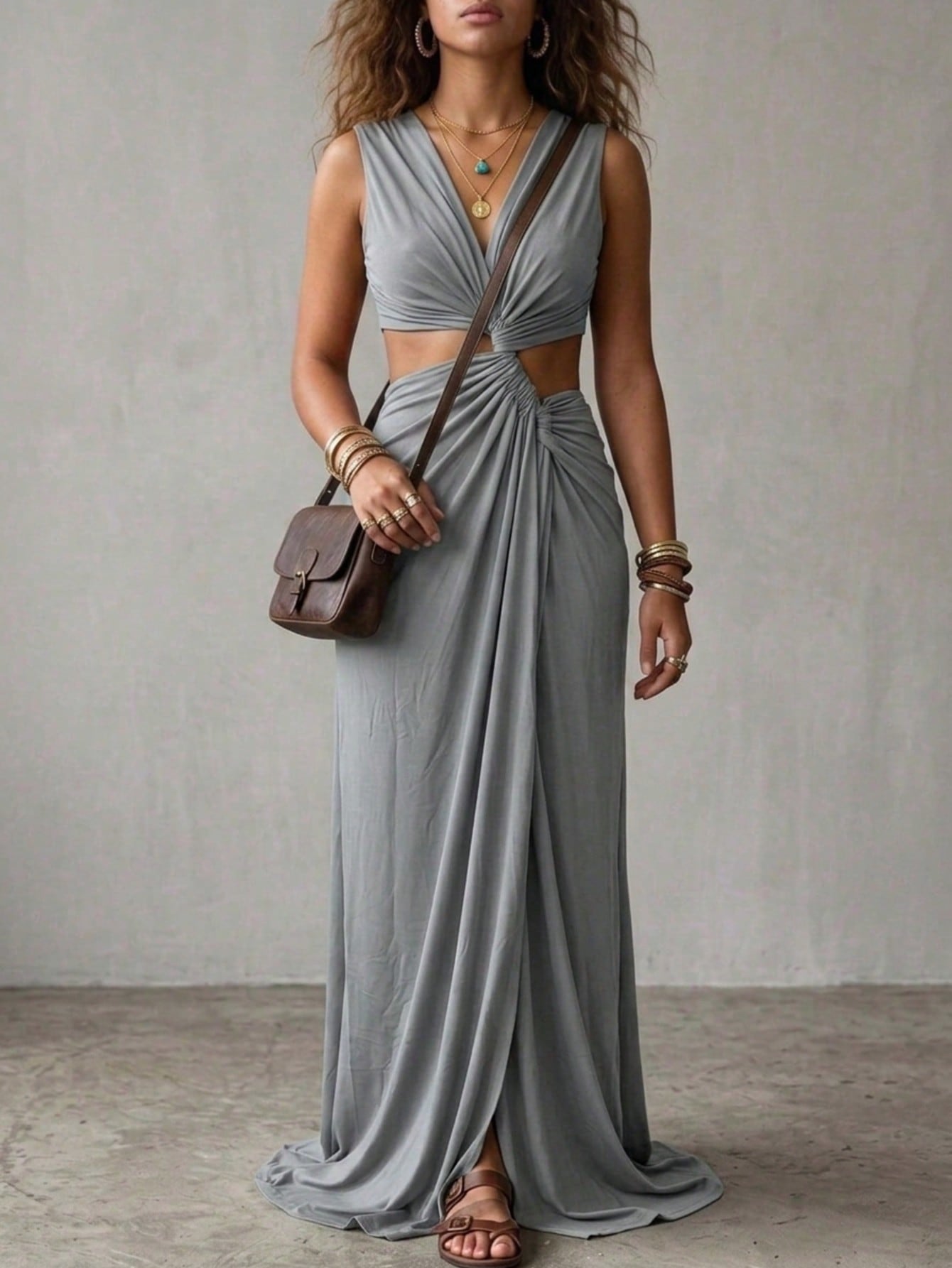 2025 Summer New Fashion Women's Sexy Strapless Slim-Fit Solid Color Sheer Mesh Dress