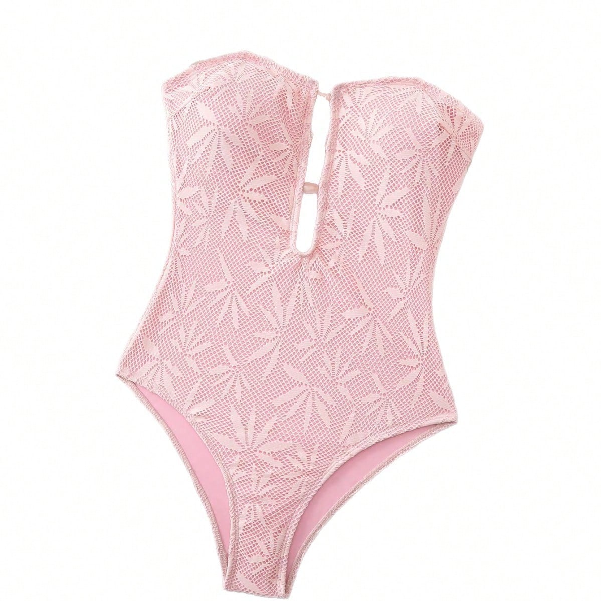 2026 Hot Bohemian Summer Vacation Spaghetti Strap Open Back One Piece Swimsuit Women Special Fabric Beach Bathing Suit