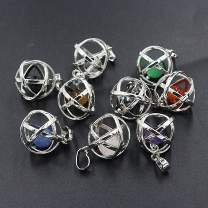 2026 Hot-Selling New Geometric Bead Cage Pendant Fashion Accessory