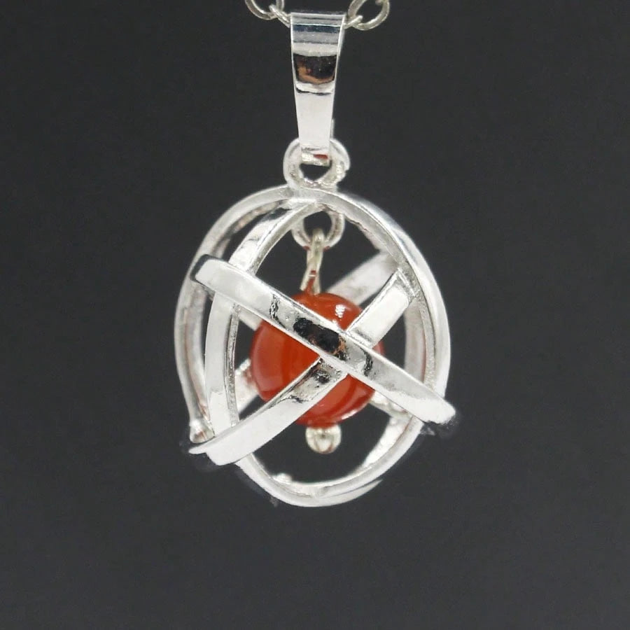 2026 Hot-Selling New Geometric Bead Cage Pendant Fashion Accessory