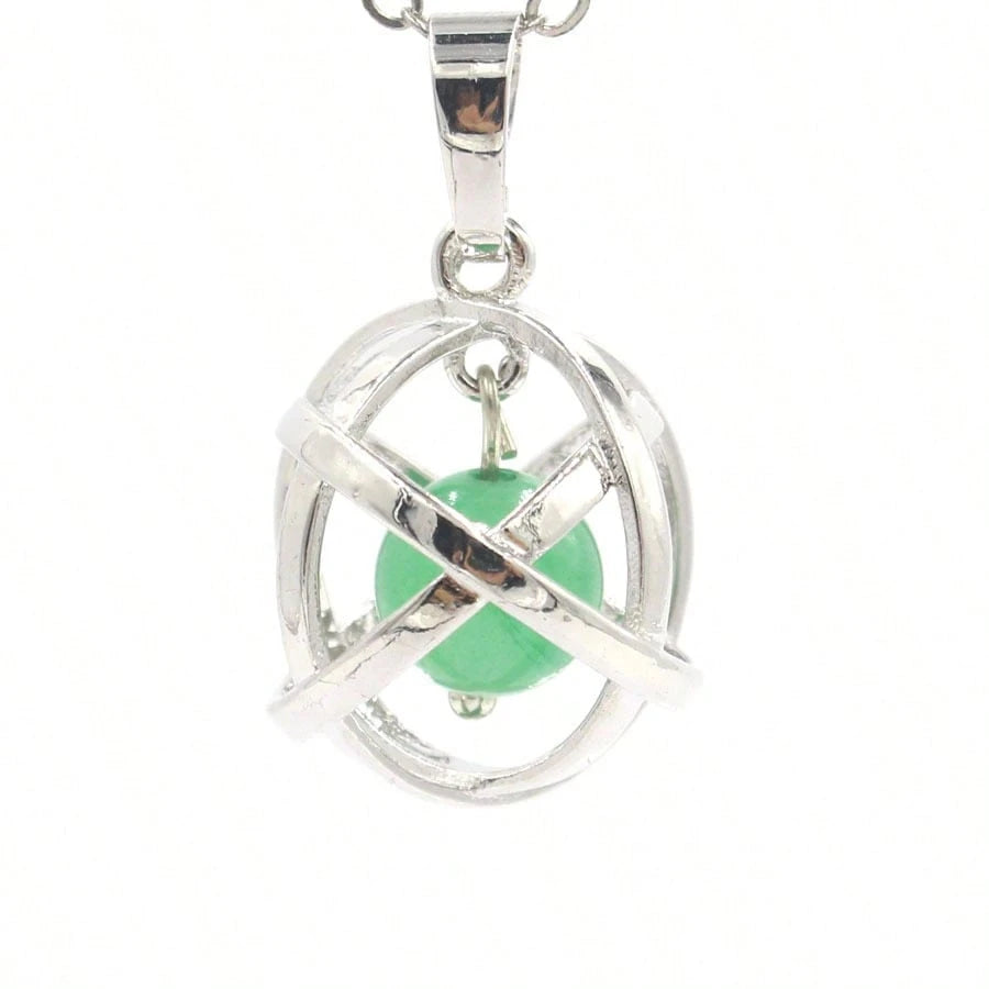 2026 Hot-Selling New Geometric Bead Cage Pendant Fashion Accessory