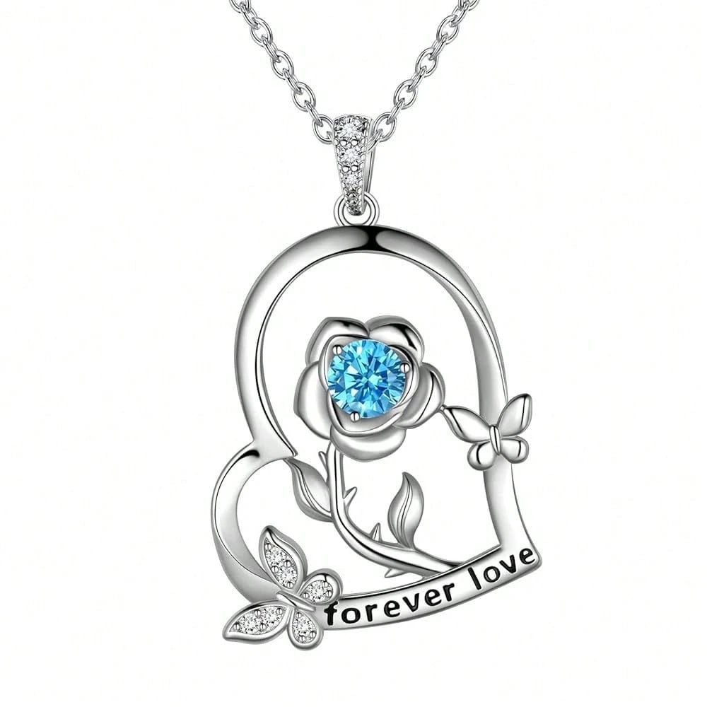 2026 Hot-Selling New S925 Silver Accessories Necklace Women With Flower Heart Pendant