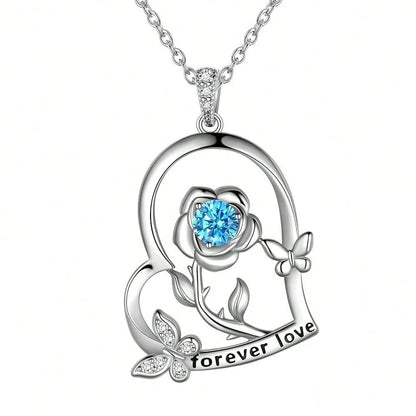 2026 Hot-Selling New S925 Silver Accessories Necklace Women With Flower Heart Pendant
