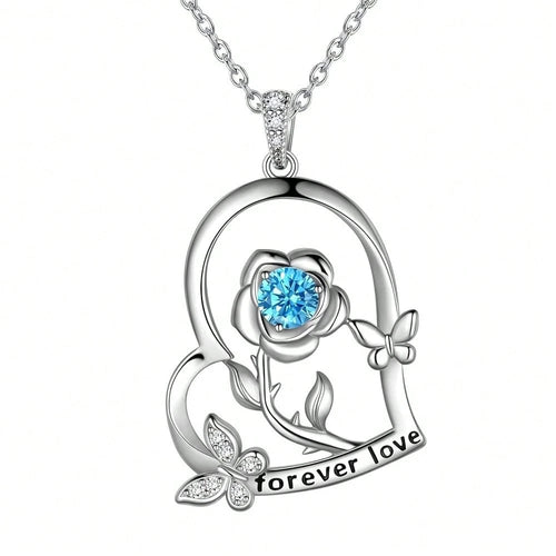 2026 Hot-Selling New S925 Silver Accessories Necklace Women With Flower Heart Pendant