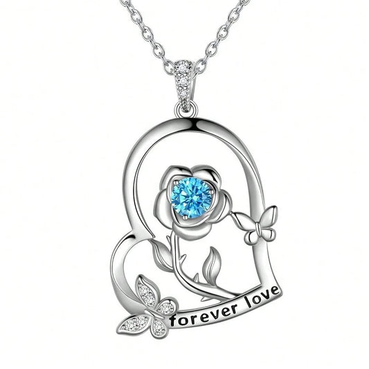 2026 Hot-Selling New S925 Silver Accessories Necklace Women With Flower Heart Pendant