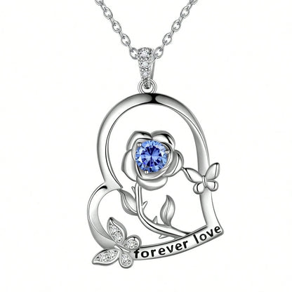 2026 Hot-Selling New S925 Silver Accessories Necklace Women With Flower Heart Pendant