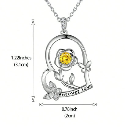 2026 Hot-Selling New S925 Silver Accessories Necklace Women With Flower Heart Pendant