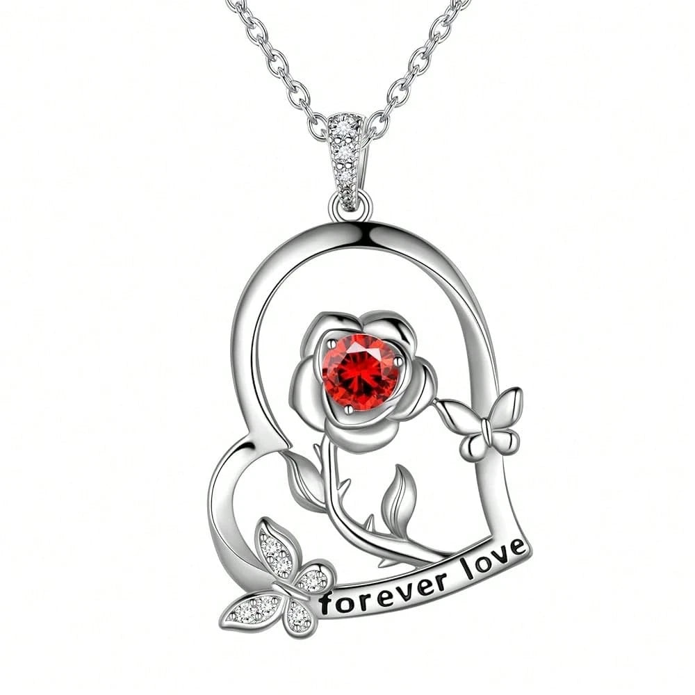 2026 Hot-Selling New S925 Silver Accessories Necklace Women With Flower Heart Pendant