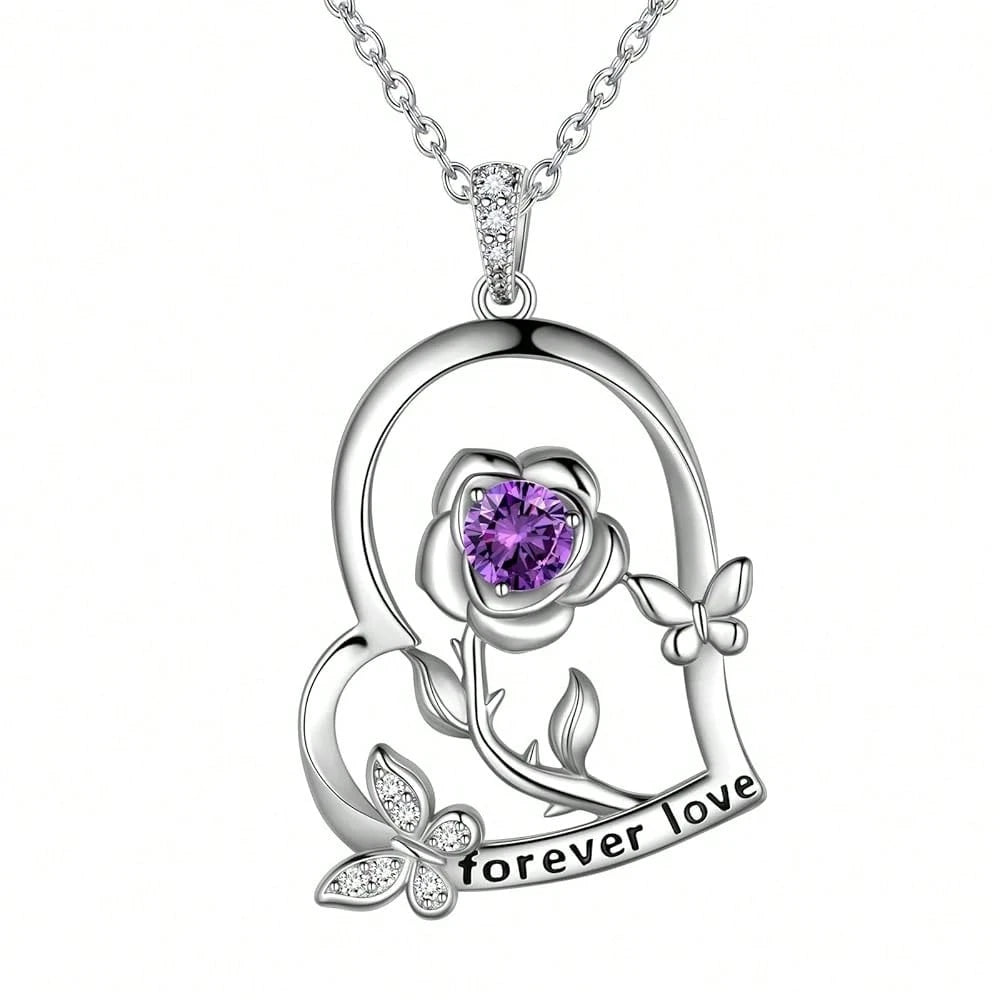 2026 Hot-Selling New S925 Silver Accessories Necklace Women With Flower Heart Pendant