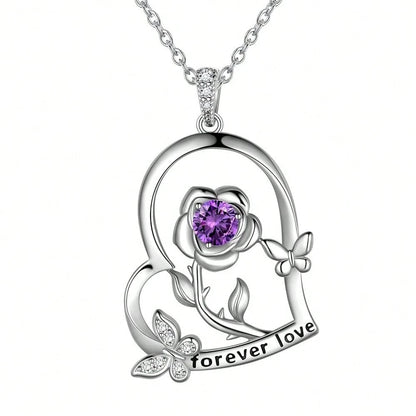 2026 Hot-Selling New S925 Silver Accessories Necklace Women With Flower Heart Pendant