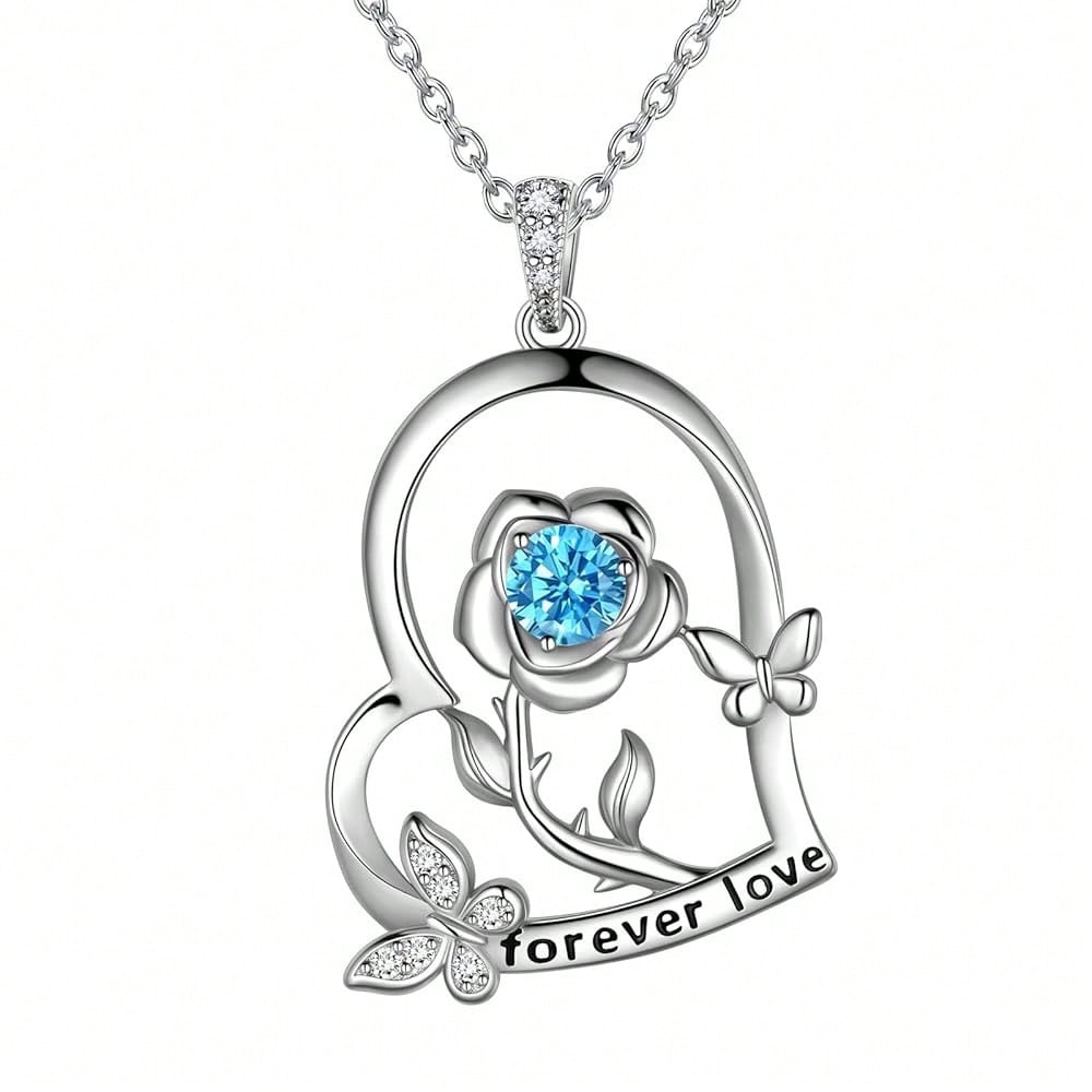2026 Hot-Selling New S925 Silver Accessories Necklace Women With Flower Heart Pendant