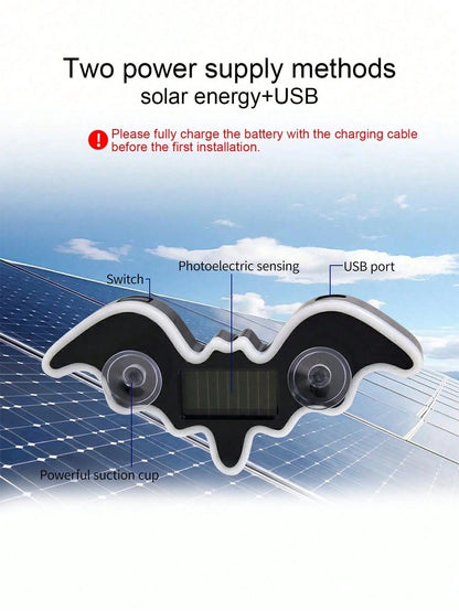 2026 New Bat Solar Powered Car Ambient Light Designed Specifically For Female Car Owners. Features 3.7V+300mAh Battery, Bat-Shaped Neon Light Decoration Window And Automatic Sensing Design. Offers 5 L