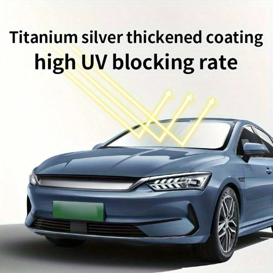 2026 New Car Windshield And Window Sunshade, Windshield Heat Insulation Cover, Titanium Silver Coated Sunshade