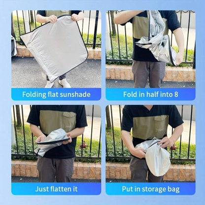 2026 New Car Windshield And Window Sunshade, Windshield Heat Insulation Cover, Titanium Silver Coated Sunshade