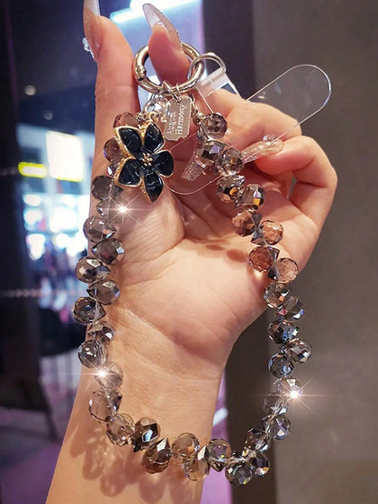 2026 New Crystal Water Drop Pendant Phone Chain, High-End Women Phone Case Decor, Short Stylish Wrist Strap, Outdoor Travel Shopping Anti-Lost Phone Lanyard, New Bracelet, Universal Smartphone Accesso