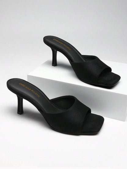 2026 New Summer Style Women Kitten Heel Mule Sandals, Casual Open Toe Slip-On Heeled Sandals For Daily, Dressy & Casual Occasions