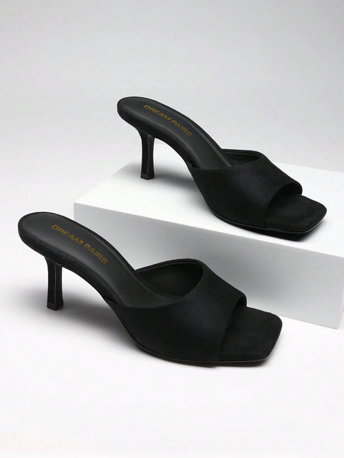 2026 New Summer Style Women Kitten Heel Mule Sandals, Casual Open Toe Slip-On Heeled Sandals For Daily, Dressy & Casual Occasions