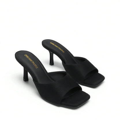 2026 New Summer Style Women Kitten Heel Mule Sandals, Casual Open Toe Slip-On Heeled Sandals For Daily, Dressy & Casual Occasions