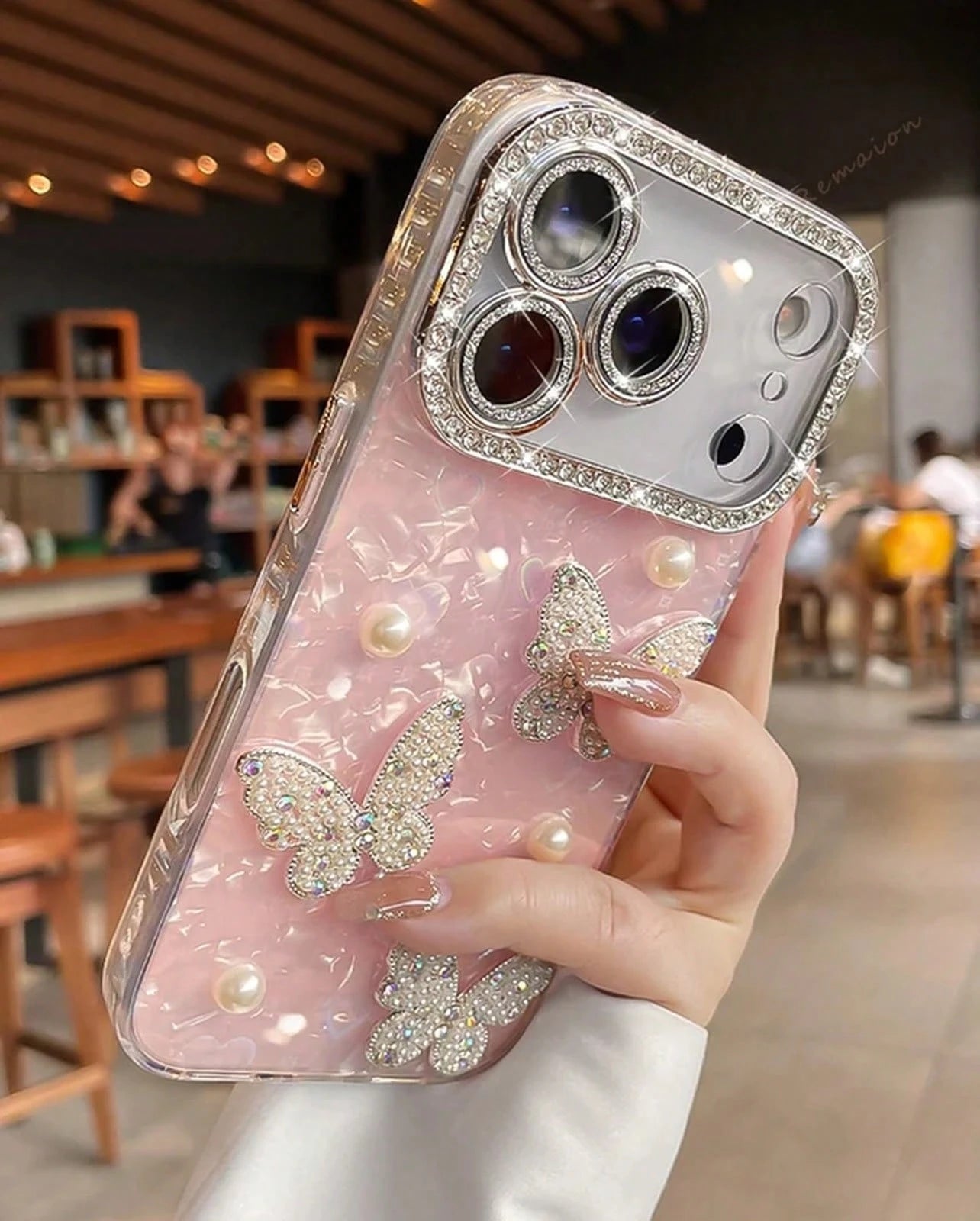 2026hot Glitter Phone 17 11 12 13 16 Pro 15 14 16 Plus 17Pro Cute Bling Protector Cover 17 Pro Fundas Para 17 Pro Anime Phone Cases 18 Cases