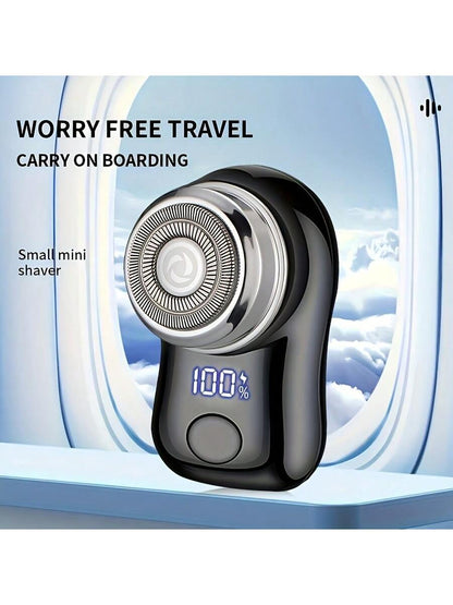220mAh USB Rechargeable Electric Shaver For Men, Digital Display, Compact & Portable, Suitable For Business Travel And Men's Holiday Gift, Birthday Gift