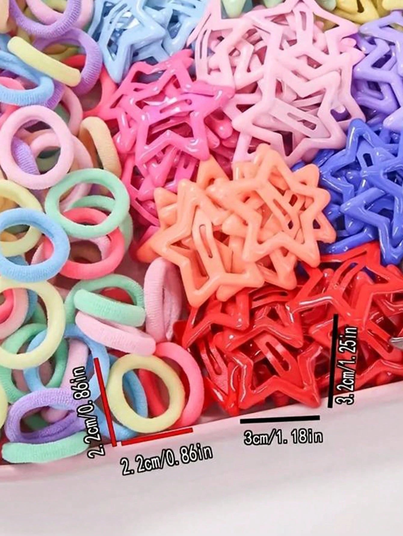 220pcs/Set Colorful Cute Hair Scrunchies & Hair Clips Set, Suitable For Daily Life, Back To School, And Celebration Events