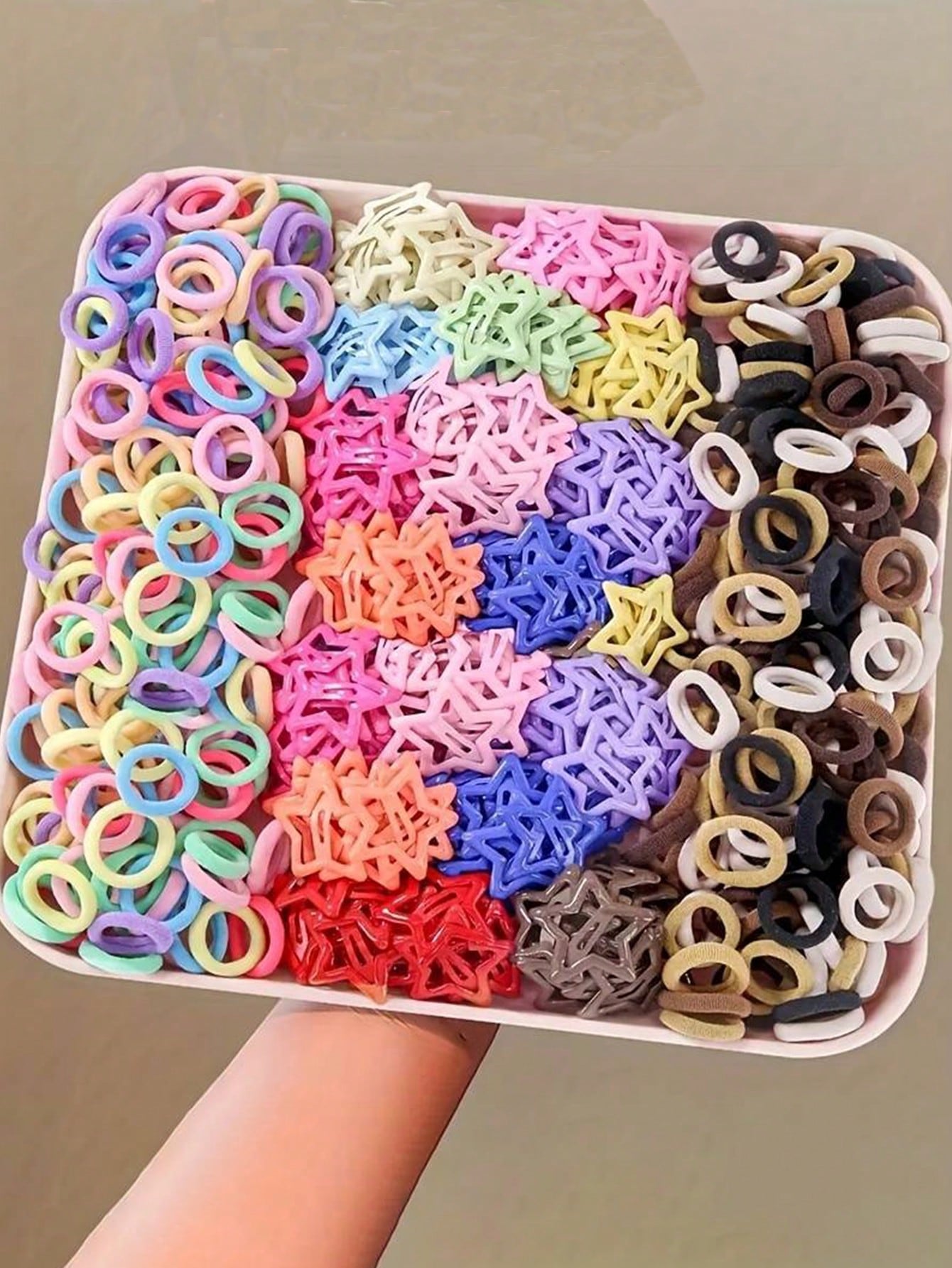 220pcs/Set Colorful Cute Hair Scrunchies & Hair Clips Set, Suitable For Daily Life, Back To School, And Celebration Events
