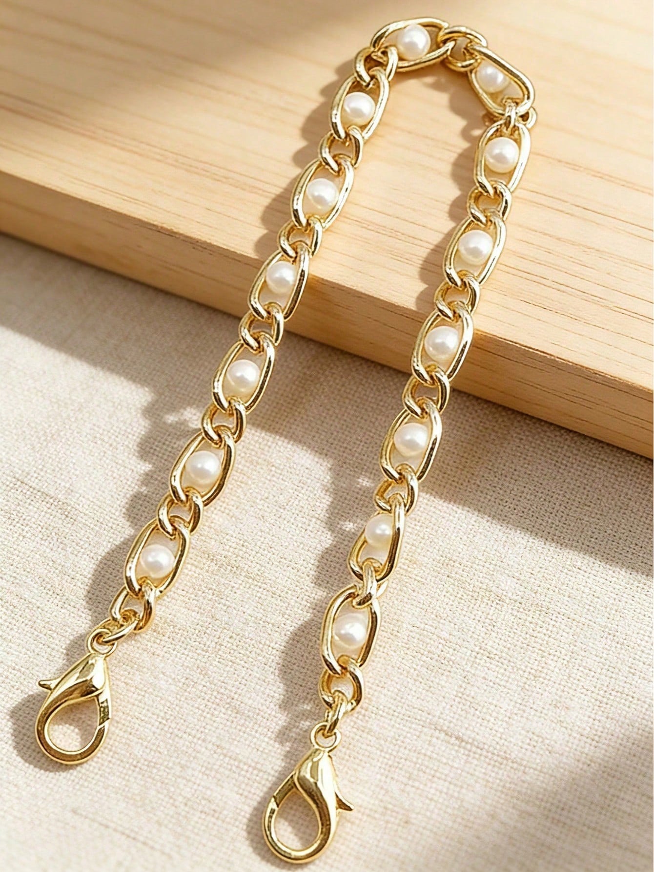 23.62-43.31 Inch Faux Pearl Chain Strap, Replaceable Crossbody Bag Strap, Suitable For Handbags, Long Faux Pearl Bag Chain Strap For Crossbody Bags (Handmade Chain, Bead Shedding Is Natural)