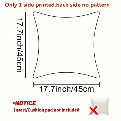 2D Printed Spring Alpaca Pattern Pillowcase, 45x45cm, Soft & Comfortable Polyester Fabric, Faux Embroidery, Zipper Closure, Washable, Suitable For Farmhouse, Car, Office, Home Sofa, Living Room And Be