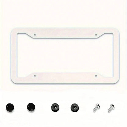 2D, Zebra Pattern Decorative License Plate Frame, 12X 6inch, Animal Pattern Aluminum License Plate Protective Frame, Suitable For Standard License Plates, Front And Rear License Plate Decorative Cover