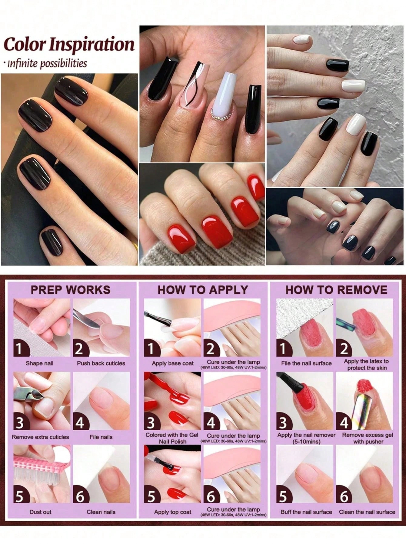 2pcs 15ml Top Coat And Base Coat Nail Polish Set, Shine Effect Long Lasting Soak Off Nail Polish Perfect Gift For Women