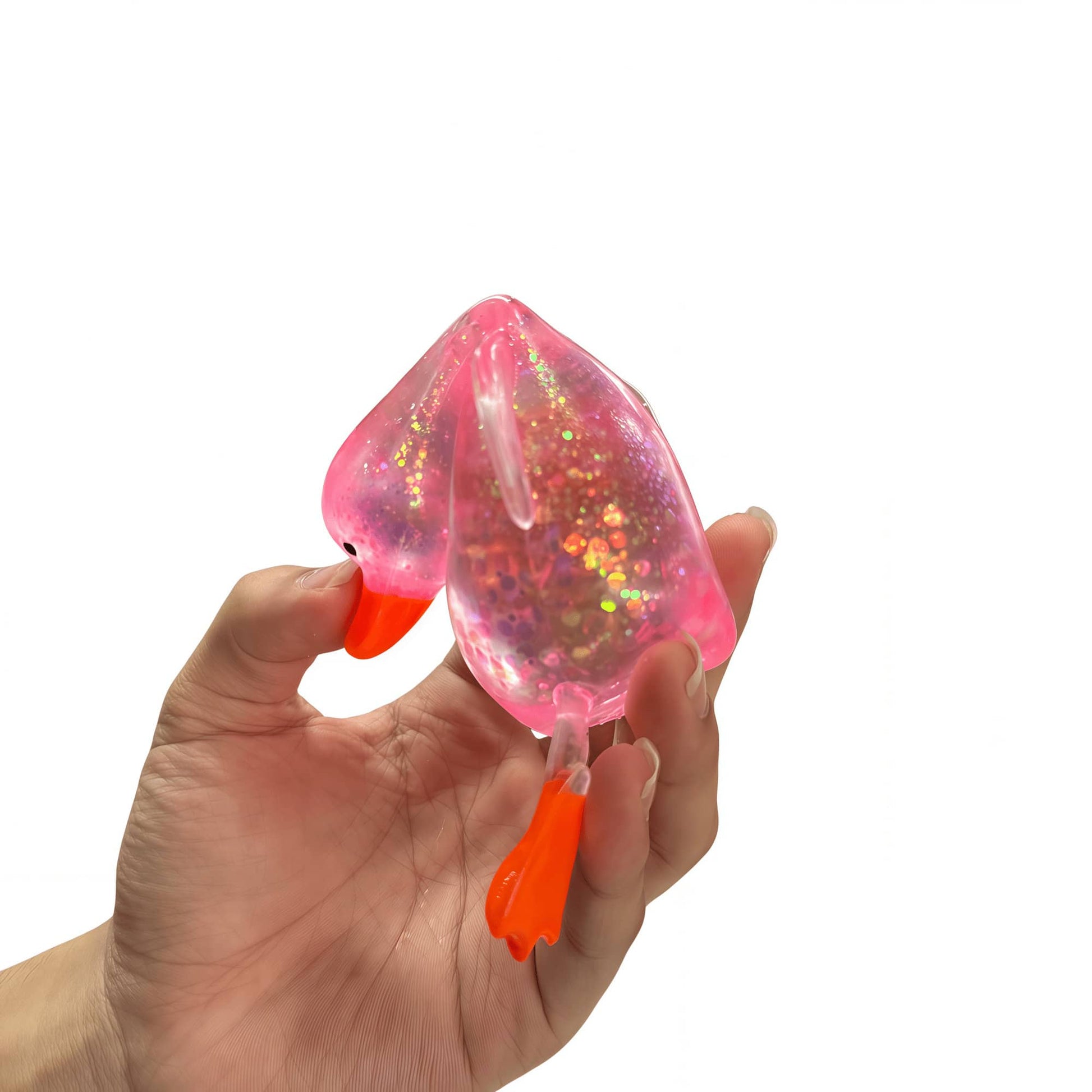 2pcs/1pc Sparkly Crystal Duck/Cheering Duck//Penguin/Animal Shaped, Soft Slow Rebound, Sticky Stress Relief, Travel Portable Decompression Toy, Ideal Holiday Gift, Birthday Gift, Office Stress Relief