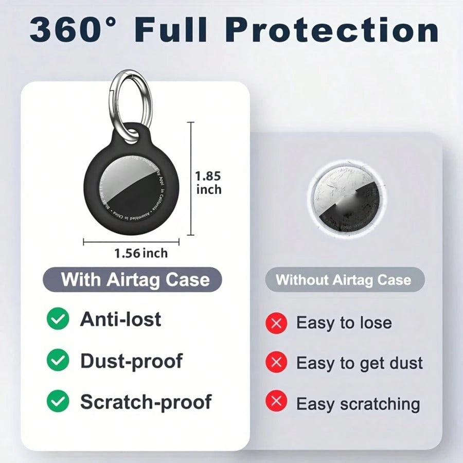 2pcs AirTag Protective Case- AirTag Protective Case With Keychain, AirTag Protective Shell Anti-Scratch Keychain, Accessories For AirTag GPS Item Finder Tracker