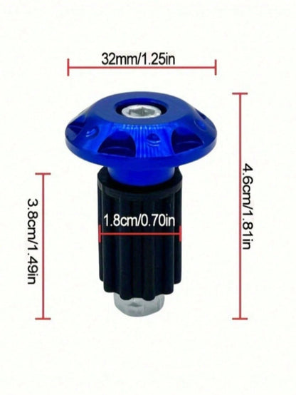 2pcs Aluminum Alloy Motorcycle Handlebar End Caps, 16-18mm Handlebar Plugs- Handlebar End Caps Accessories, Enhance Riding Experience
