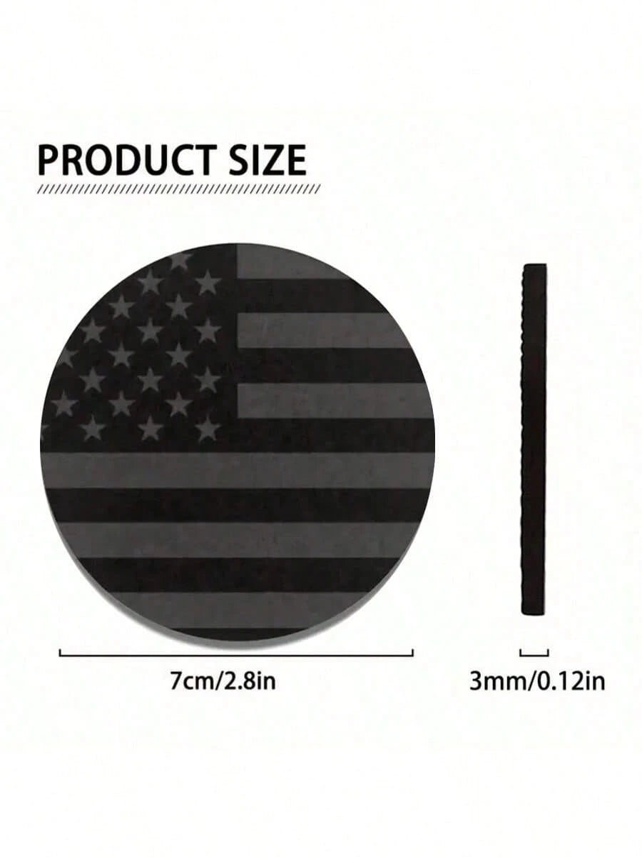 2pcs American Flag Car Cup Holder Coasters, Creative Heat-Insulating Cup Coasters Universal Fit