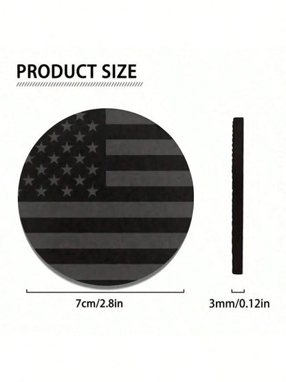 2pcs American Flag Car Cup Holder Coasters, Creative Heat-Insulating Cup Coasters Universal Fit