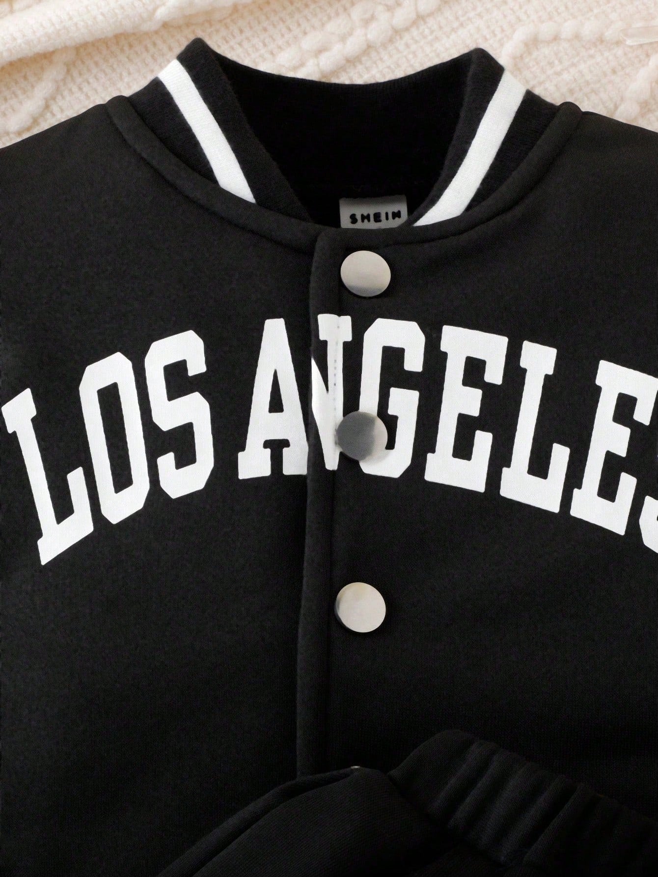 2pcs Baby Girls Letter Print Long Sleeve Casual Baseball Jacket And Pleated Skirt Set, Spring/Fall