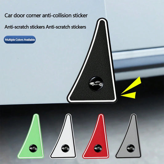2pcs Car Exterior Door Corner Anti-Collision Protective Stickers, Universal Car Body Edge Guard Stickers, Black/Red/White 3 Colors Available