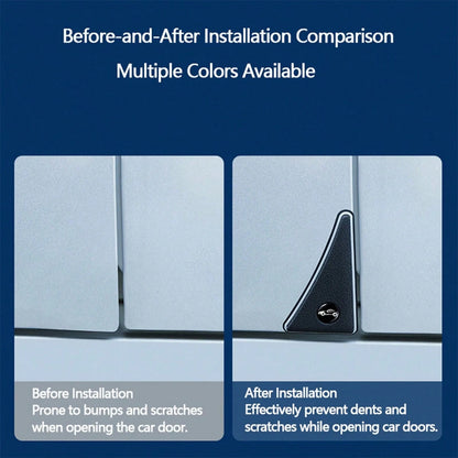 2pcs Car Exterior Door Corner Anti-Collision Protective Stickers, Universal Car Body Edge Guard Stickers, Black/Red/White 3 Colors Available