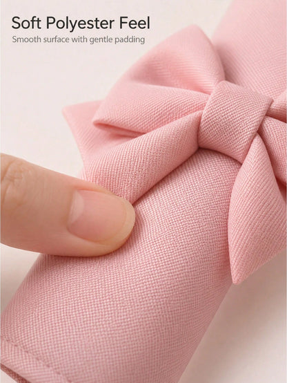 2pcs Car Seat Belt Leather Shoulder Protector Cute Bow Car Decoration Car Protection Cover,Deluxe Pink Seat Belt Shoulder Pads Bow Knot Car Seatbelt Cushion Set For Lady Driver Daily Driving Anti Fric