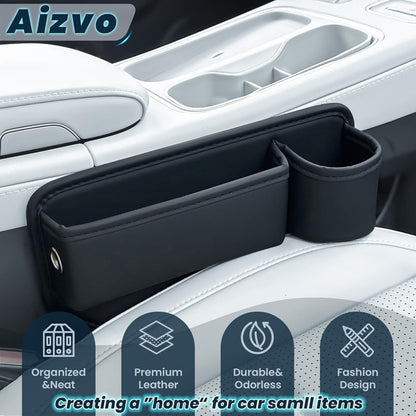 2pcs Car Seat Gap-Fitting Storage Box, Car Storage Box, Gap-Type Storage Box With Cup Holder (For Holding Beverages, For Holding Mobile Phones, Sunglasses And Keys)