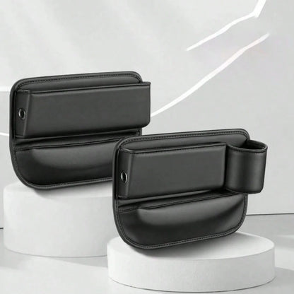 2pcs Car Seat Gap-Fitting Storage Box, Car Storage Box, Gap-Type Storage Box With Cup Holder (For Holding Beverages, For Holding Mobile Phones, Sunglasses And Keys)