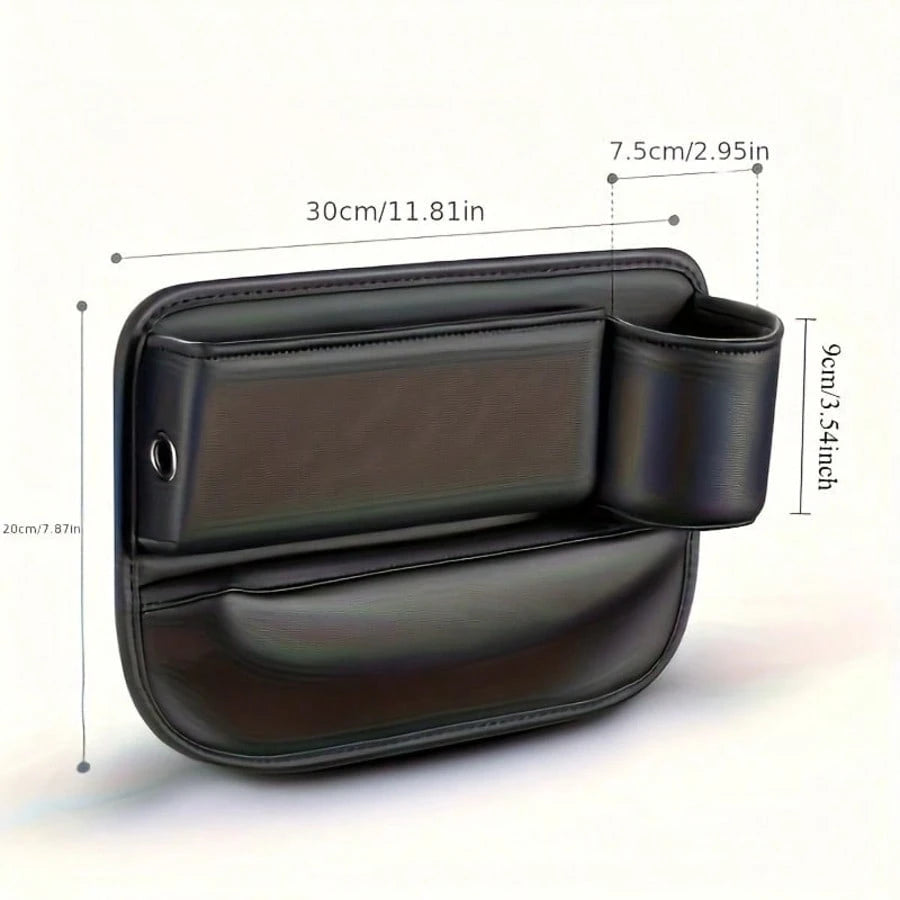 2pcs Car Seat Gap-Fitting Storage Box, Car Storage Box, Gap-Type Storage Box With Cup Holder (For Holding Beverages, For Holding Mobile Phones, Sunglasses And Keys)