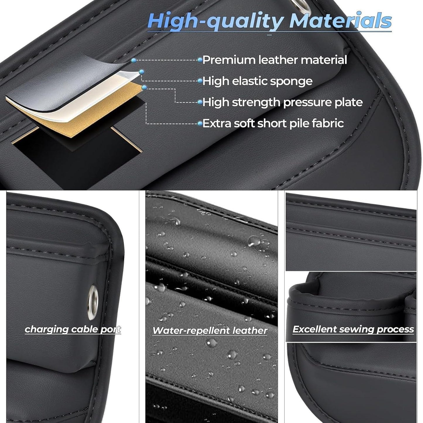 2pcs Car Seat Gap-Fitting Storage Box, Car Storage Box, Gap-Type Storage Box With Cup Holder (For Holding Beverages, For Holding Mobile Phones, Sunglasses And Keys)