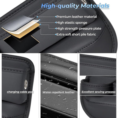 2pcs Car Seat Gap-Fitting Storage Box, Car Storage Box, Gap-Type Storage Box With Cup Holder (For Holding Beverages, For Holding Mobile Phones, Sunglasses And Keys)